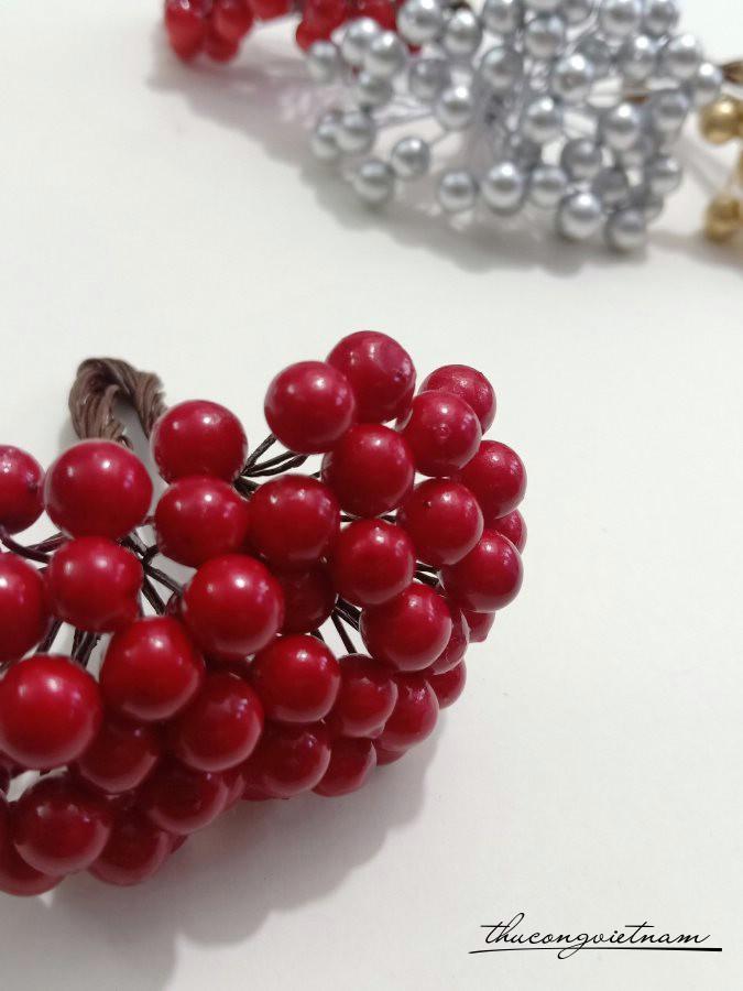 Sợi Cherry 2 đầu - Đỏ đô